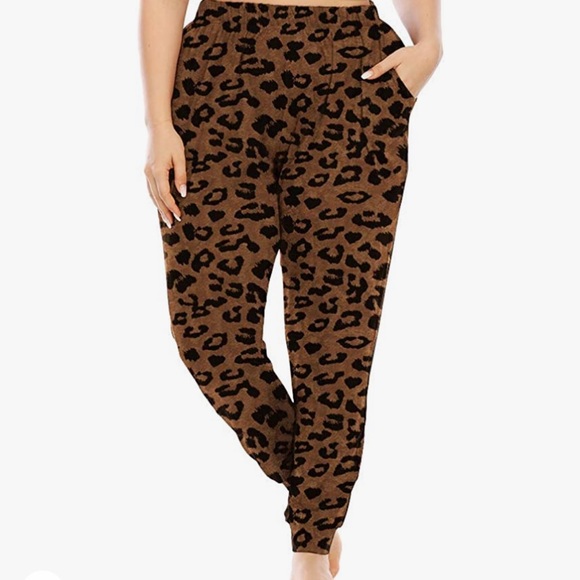Gboomo Pants - NWOT Gboomo Leopard Womens Plus Size Lounge Pants Casual Stretchy with Pockets